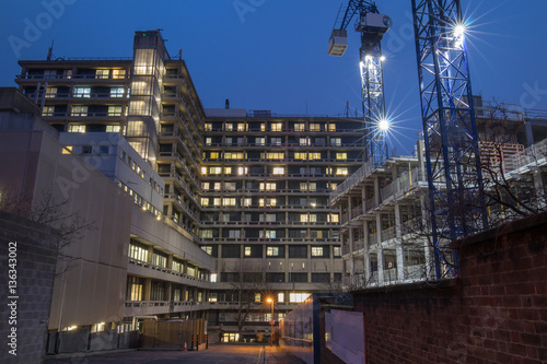 Construction site behind the hospital