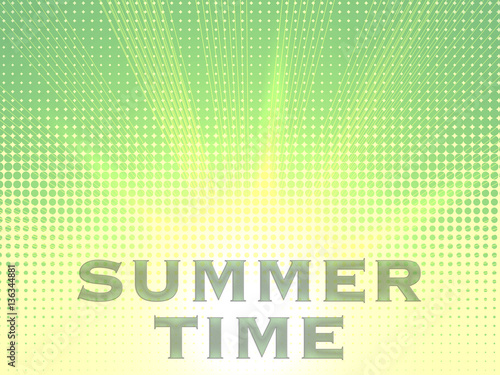 Summer time background with text. Halftone pattern background texture. Dotted background Texture. Concept background for summer, spring or other your content.