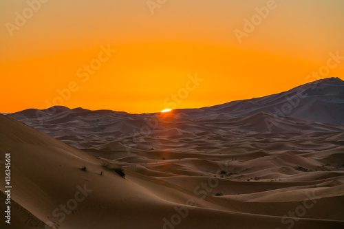 sunrise at desert