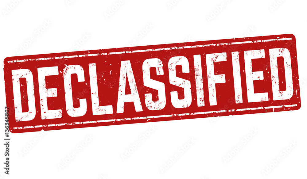 Declassified sign or stamp Declassified sign or stamp