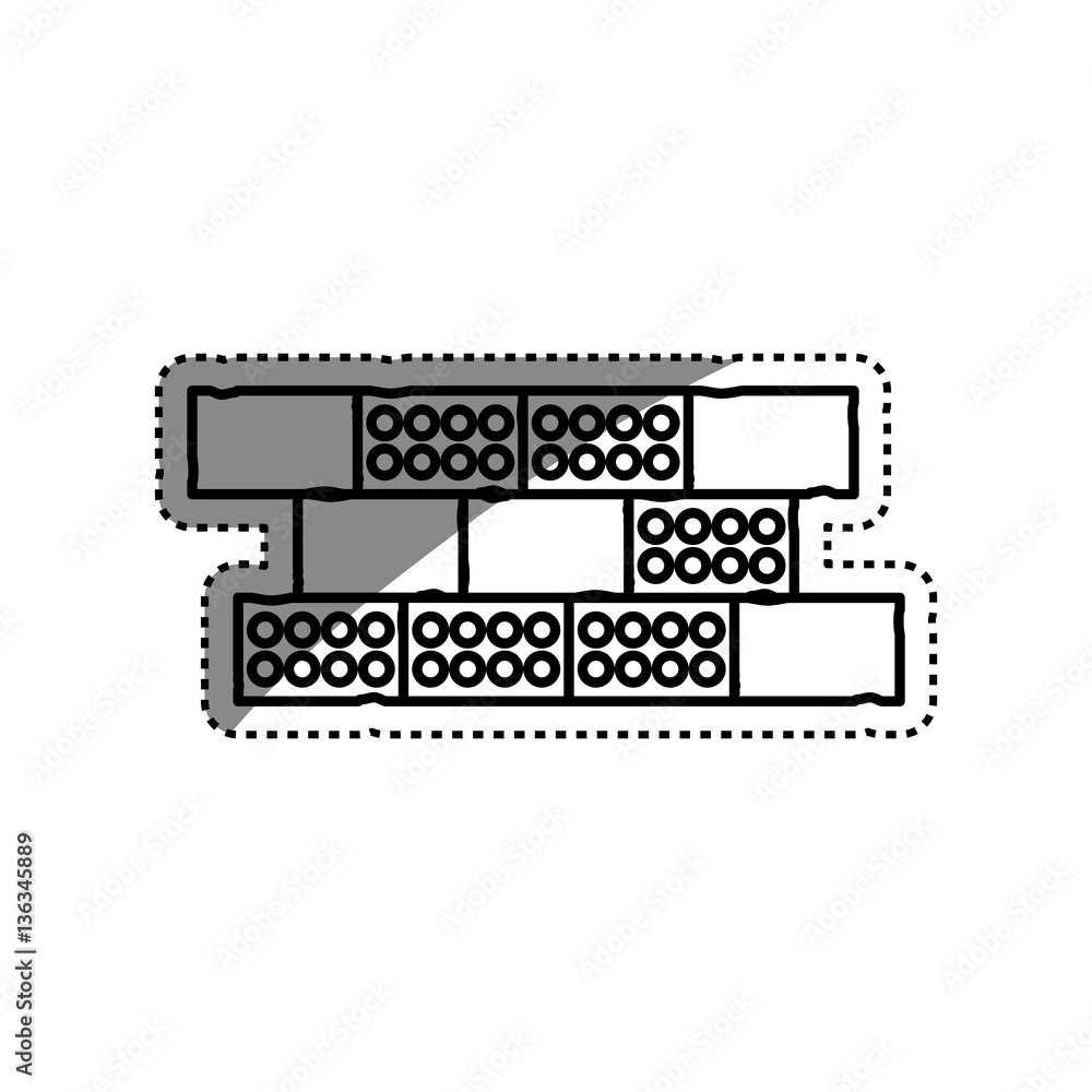 Construction bricks isolated icon vector illustration graphic design