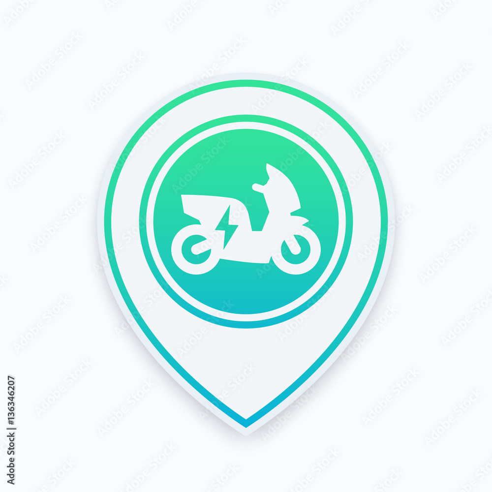 electric scooter icon on map pointer electric scooter icon on map pointer