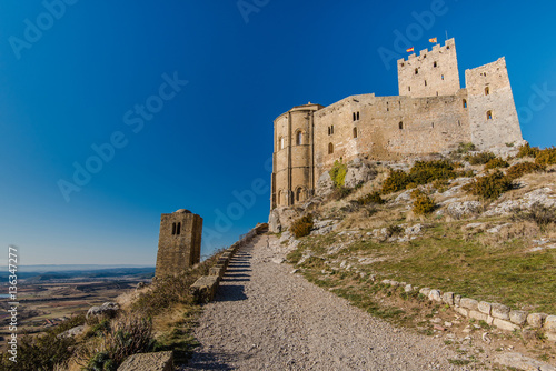 Photography Ancient medieval Loarre knight's Castle in Spain