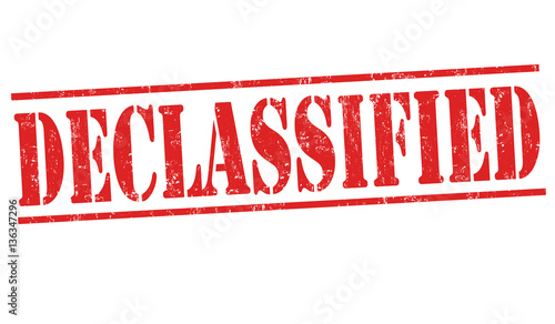 Declassified sign or stamp