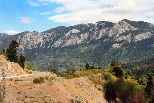 Highway in the mountains at Greece