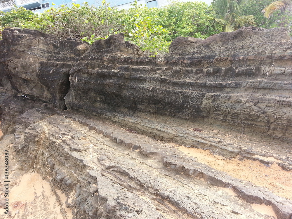 Fototapeta premium Volcanic Rock Luquillo Puerto RIco