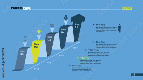Wave Arrow Timeline Slide Template