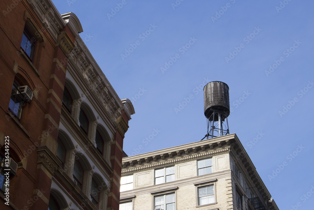 water tower in New York City water tower in New York City