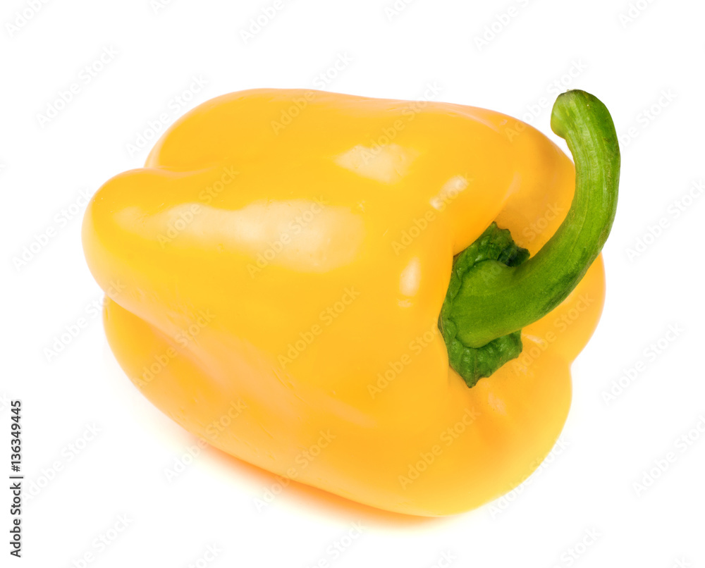 yellow sweet pepper isolated on white background yellow sweet pepper isolated on white background
