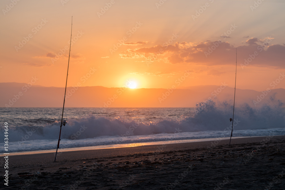 Beach at beautiful sunset. Nature background. Beach at beautiful sunset. Nature background.