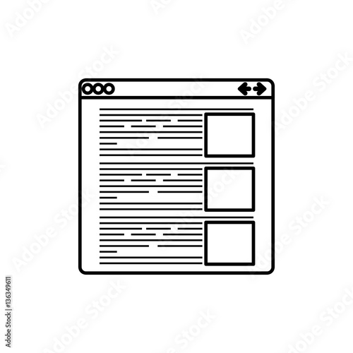 Internet website page icon vector illustration graphic design