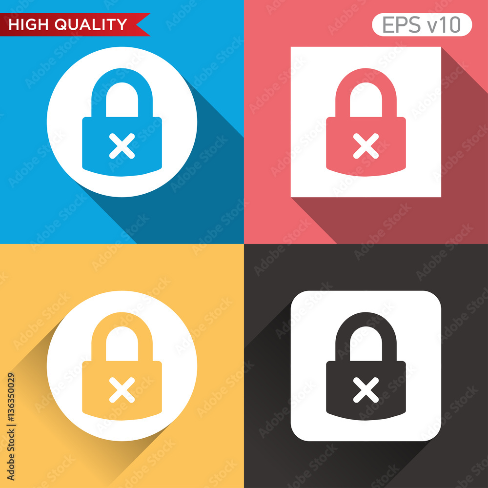 Lock icon. Button with lock icon. Modern UI vector. Lock icon. Button with lock icon. Modern UI vector.