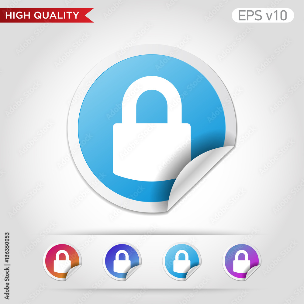 Lock icon. Button with lock icon. Modern UI vector. Lock icon. Button with lock icon. Modern UI vector.
