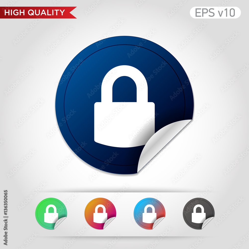 Lock icon. Button with lock icon. Modern UI vector. Lock icon. Button with lock icon. Modern UI vector.