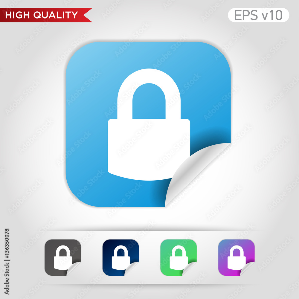 Lock icon. Button with lock icon. Modern UI vector. Lock icon. Button with lock icon. Modern UI vector.