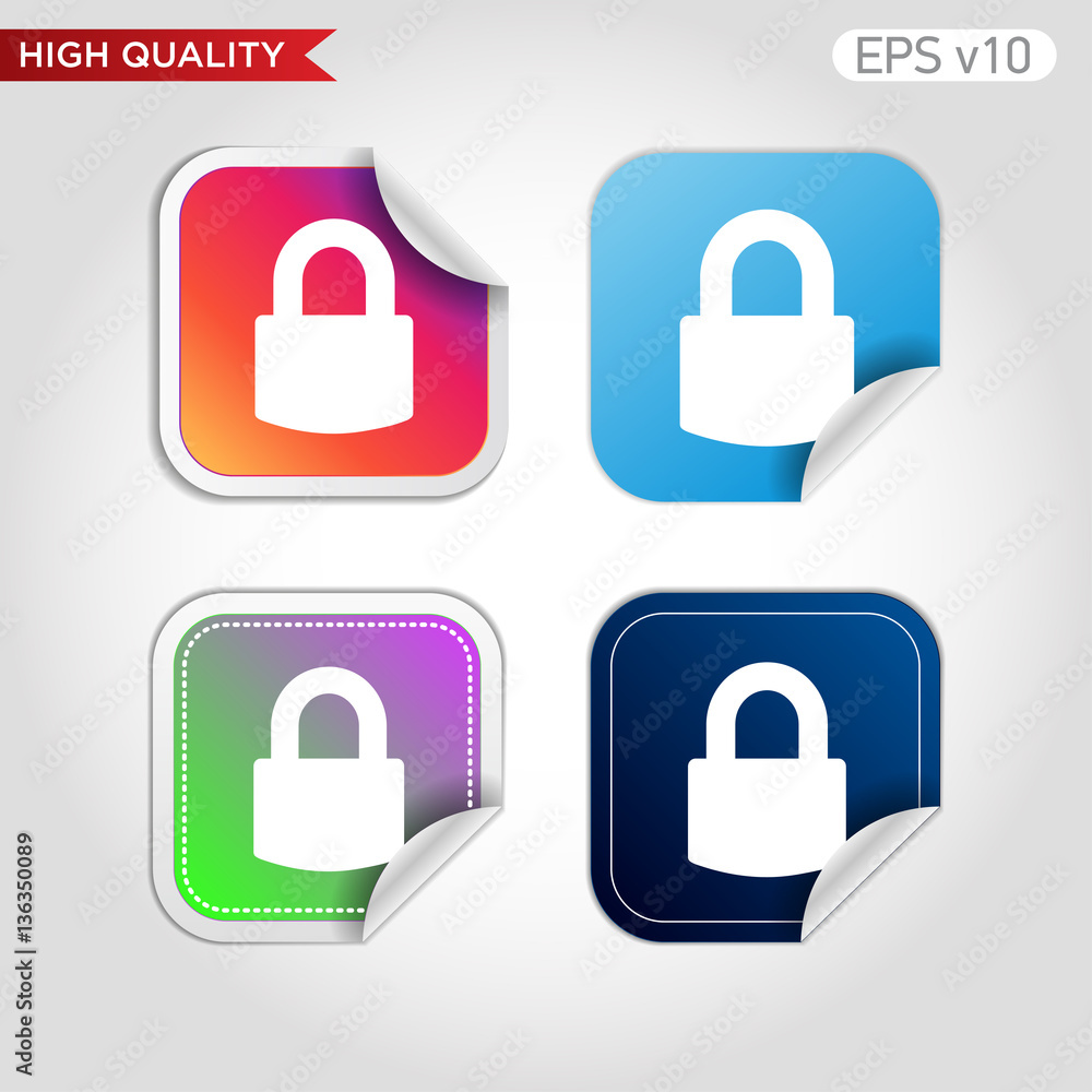 Lock icon. Button with lock icon. Modern UI vector. Lock icon. Button with lock icon. Modern UI vector.