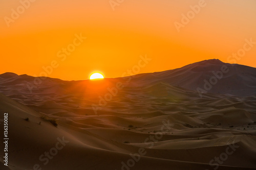 sunrise desert  