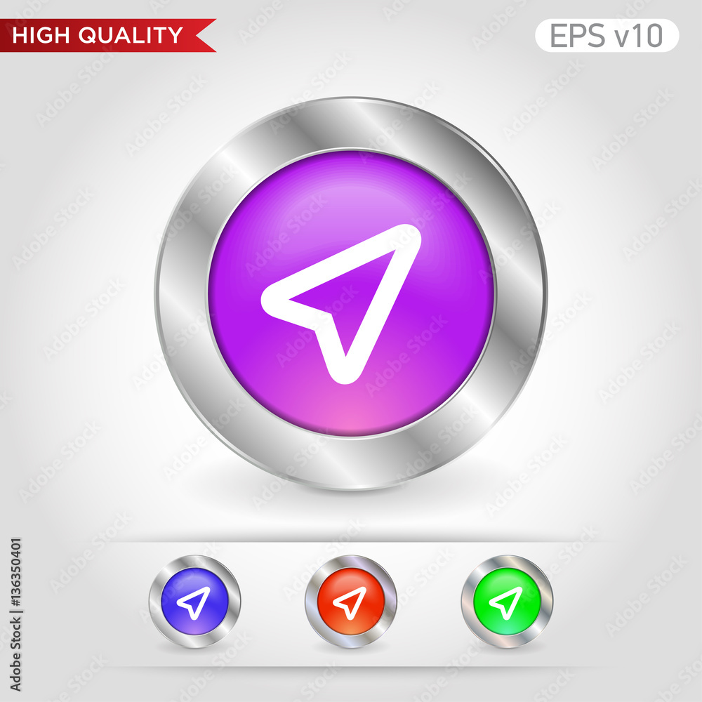 Cursor icon. Button with pointer icon. Modern UI vector. Cursor icon. Button with pointer icon. Modern UI vector.