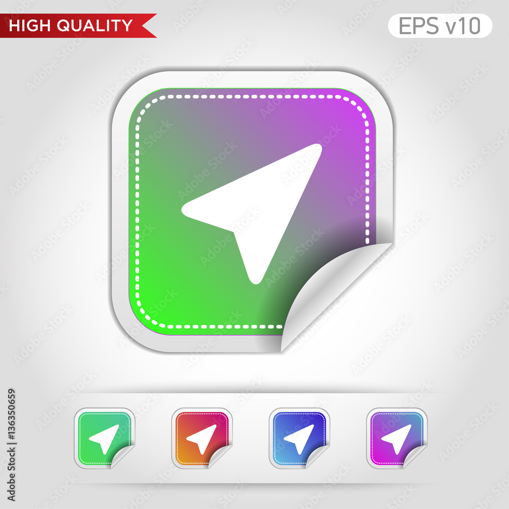 Cursor icon. Button with pionter icon. Modern UI vector. Cursor icon. Button with pionter icon. Modern UI vector.