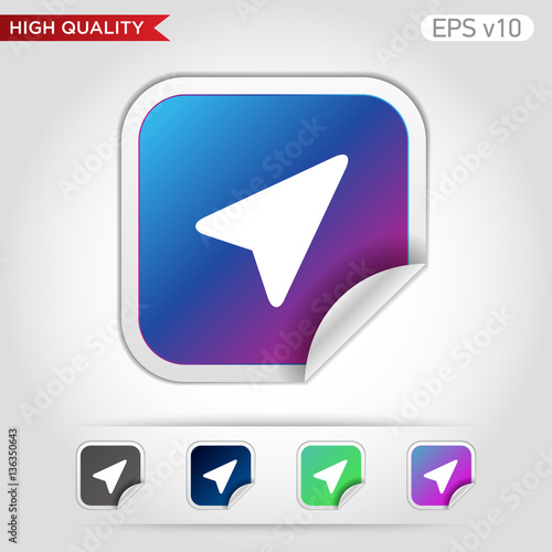 Cursor icon. Button with pionter icon. Modern UI vector. Free Download Cursor icon. Button with pionter icon. Modern UI vector. - GFXLoad