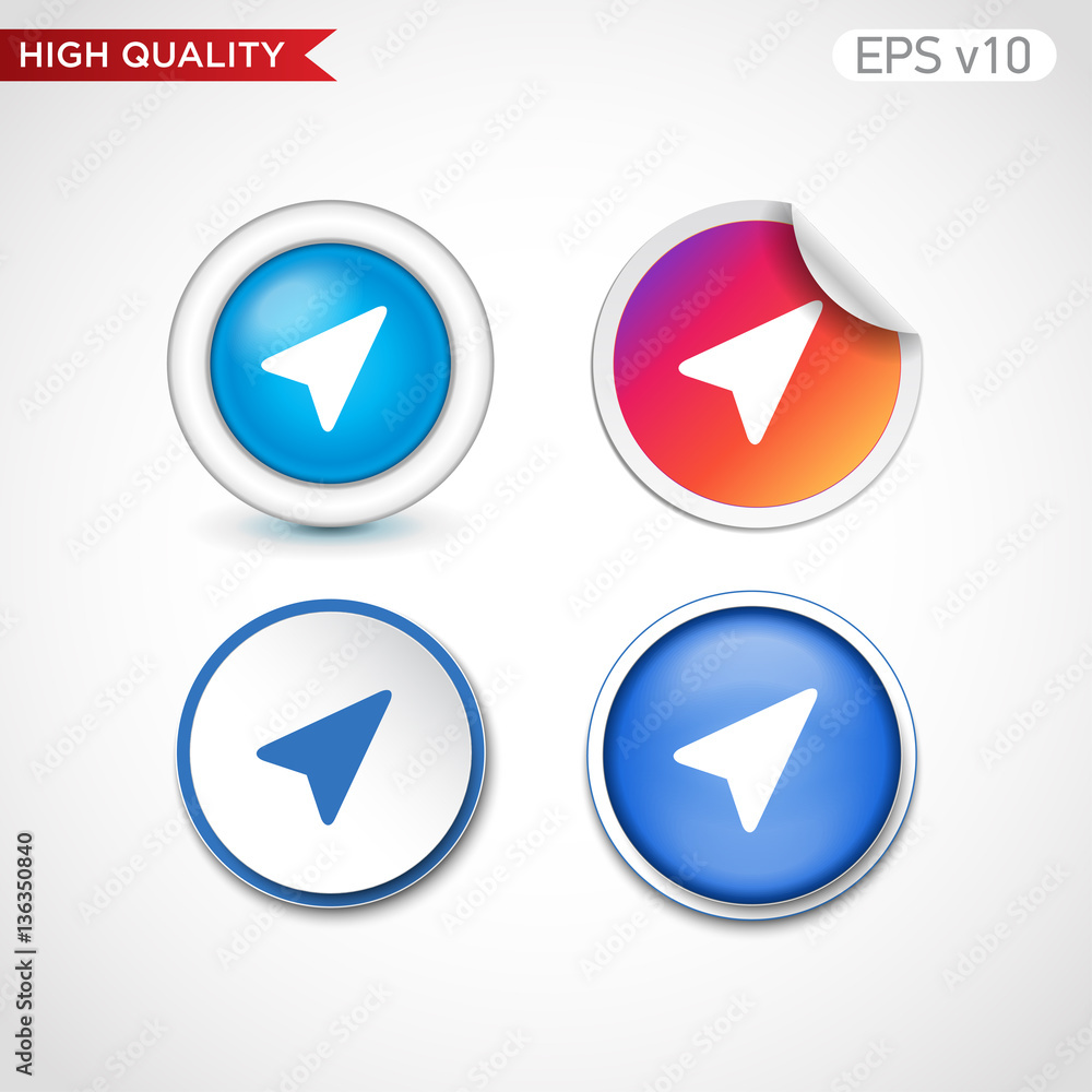 Pointer icon. Button with cursor icon. Modern UI vector. Pointer icon. Button with cursor icon. Modern UI vector.