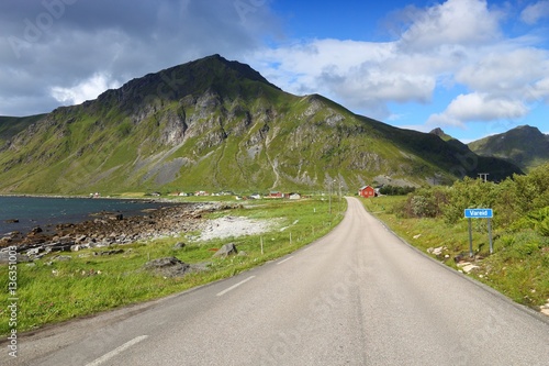 Lofoten road in Norway photo