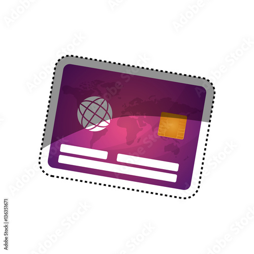 Bank credit card icon vector illustration graphic design
