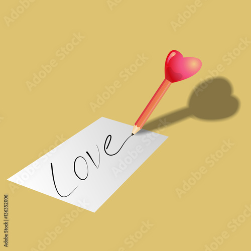 heart pencil
