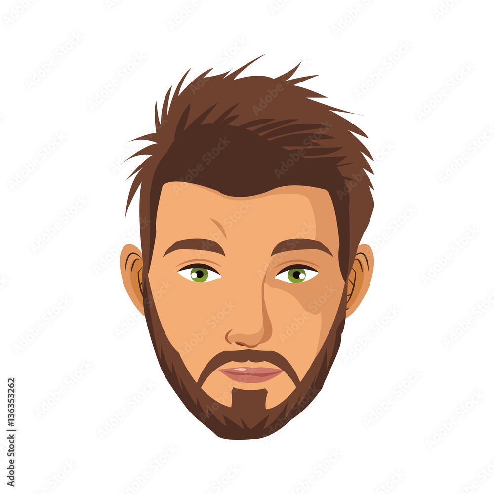 man with beard icon over white background. colorful design. vector illustration man with beard icon over white background. colorful design. vector illustration