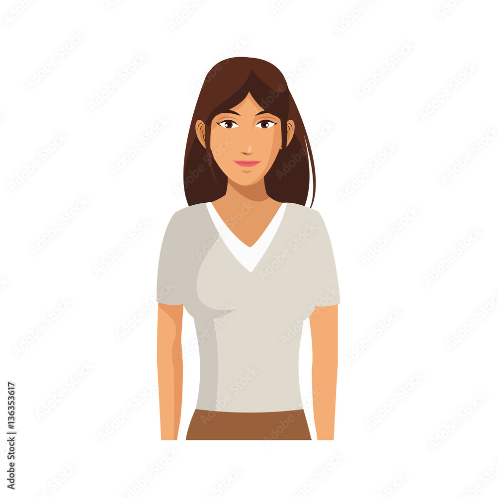 businesswoman wearing executive clothes over white background. colorful design. vector illustration businesswoman wearing executive clothes over white background. colorful design. vector illustration