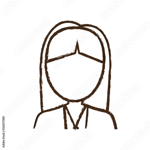 figure business woman formal cloth icon, vector illustration image