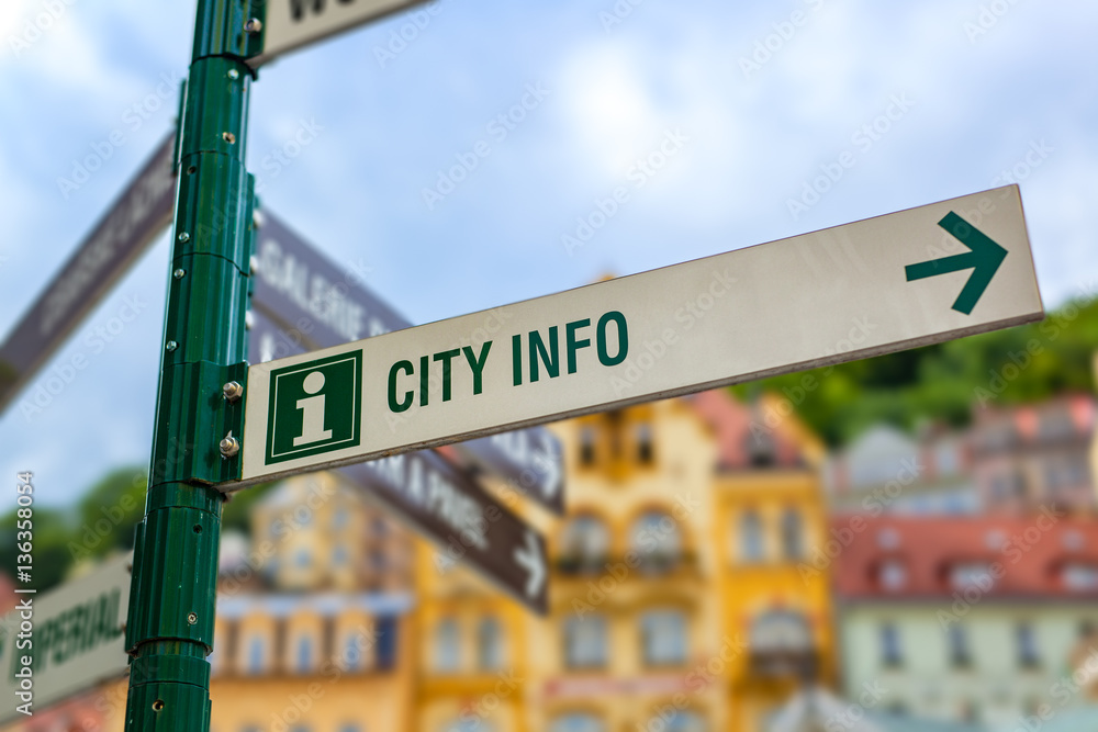 Fototapeta premium Signpost in city