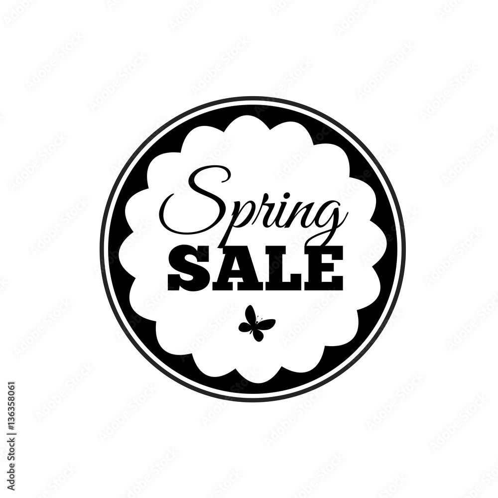 Spring Sale Lettering Design Background Spring Sale Lettering Design Background