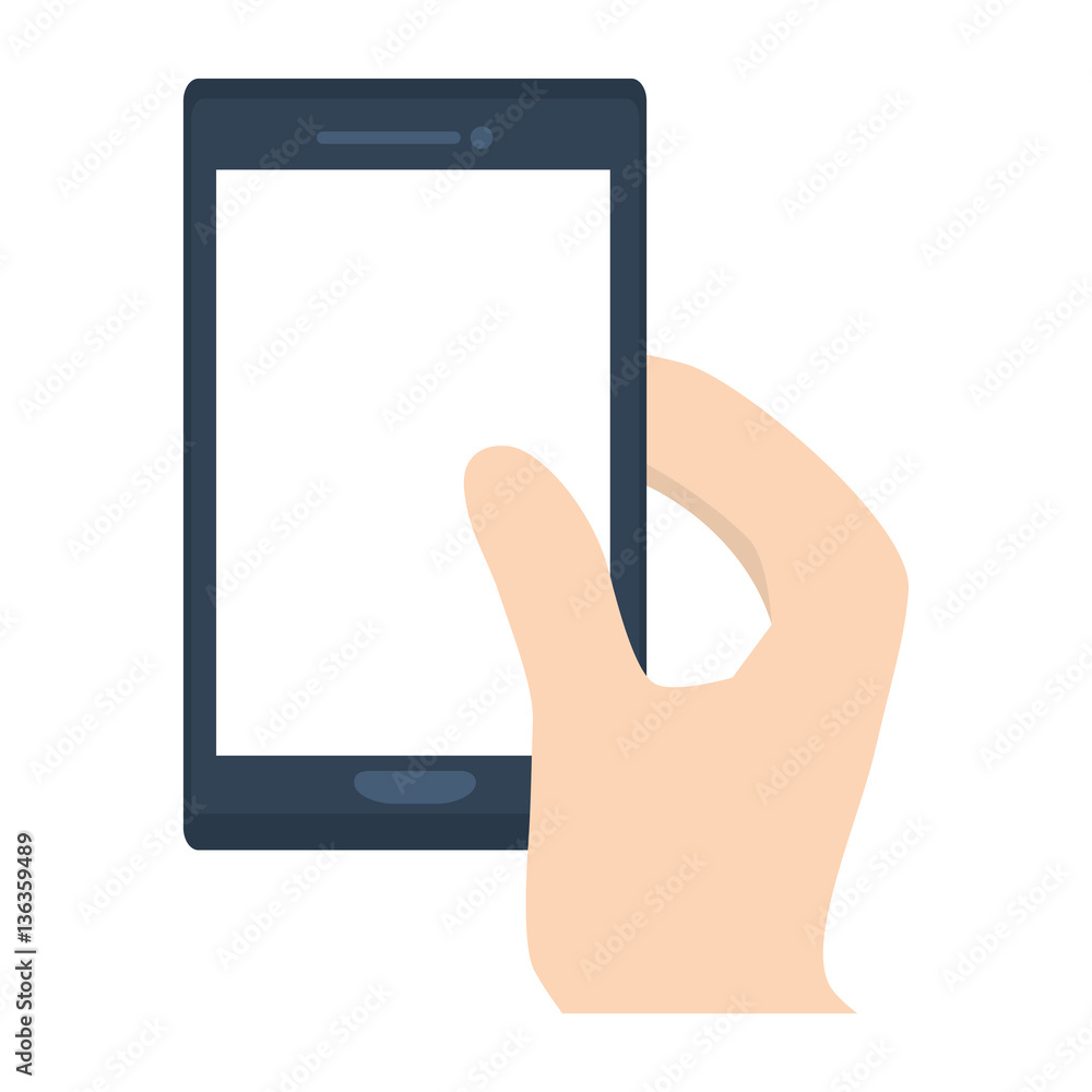 smartphone in the hand related icon, vector illustration smartphone in the hand related icon, vector illustration