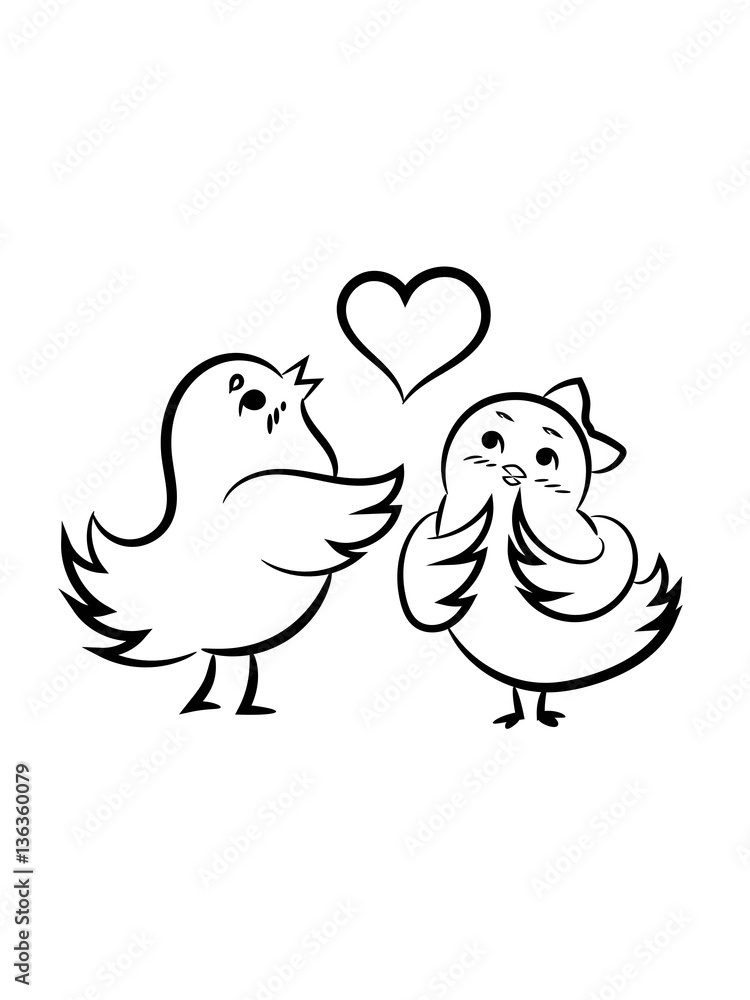bird, love, love confession, emotion, animal, illustration, cartoon, line bird, love, love confession, emotion, animal, illustration, cartoon, line