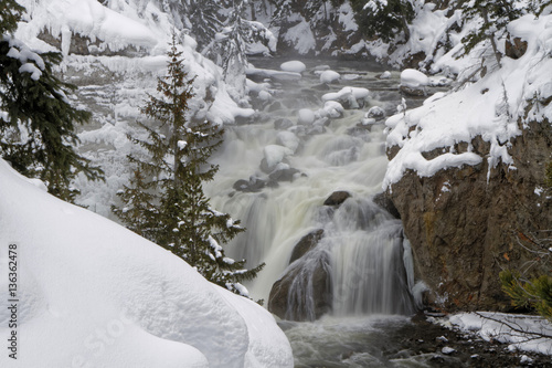 Firehole river falls, Yellowstone National Park