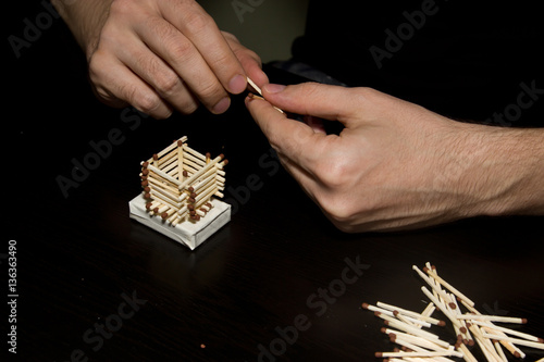 Creation house of matches.
