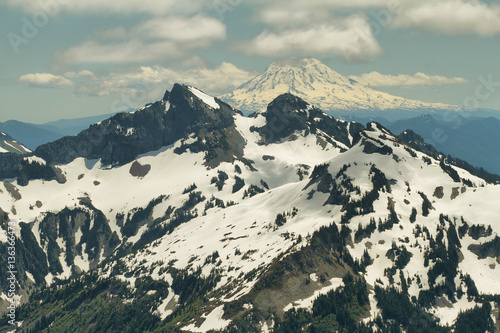 Tatoosh Range and Mount Adams  Washington  USA