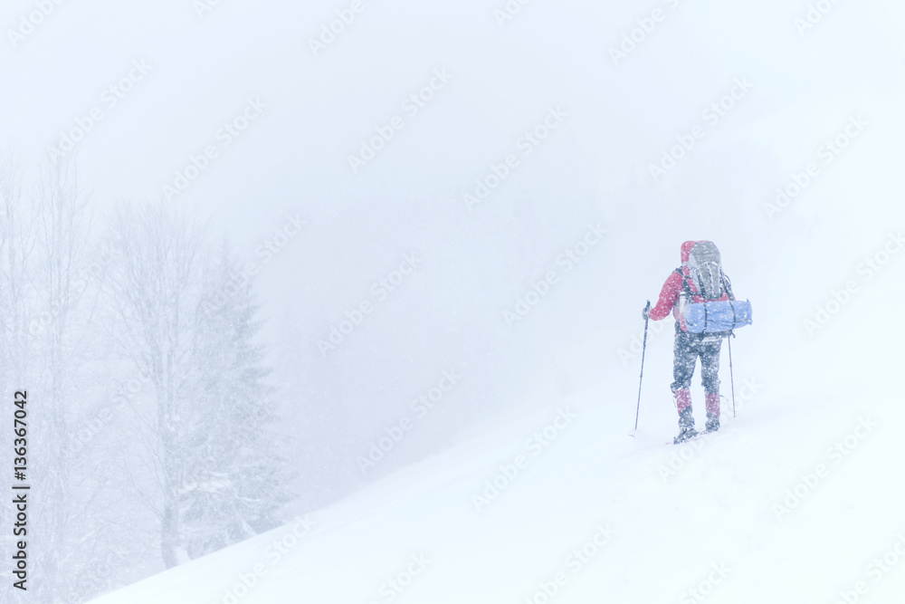 Winter hiking.