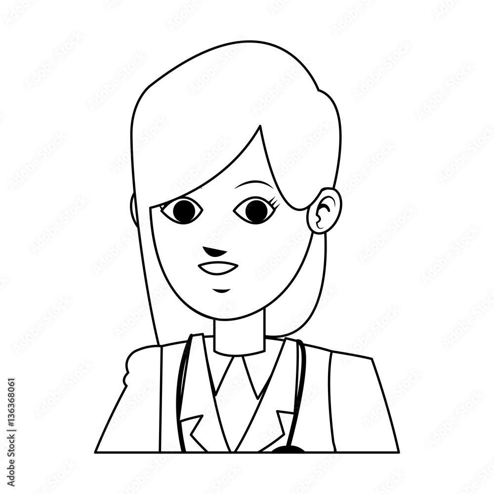 woman medical doctor cartoon icon over white background. vector illustration woman medical doctor cartoon icon over white background. vector illustration
