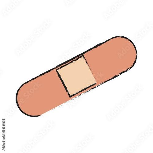 adhesive bandage icon over white background. vector illustration