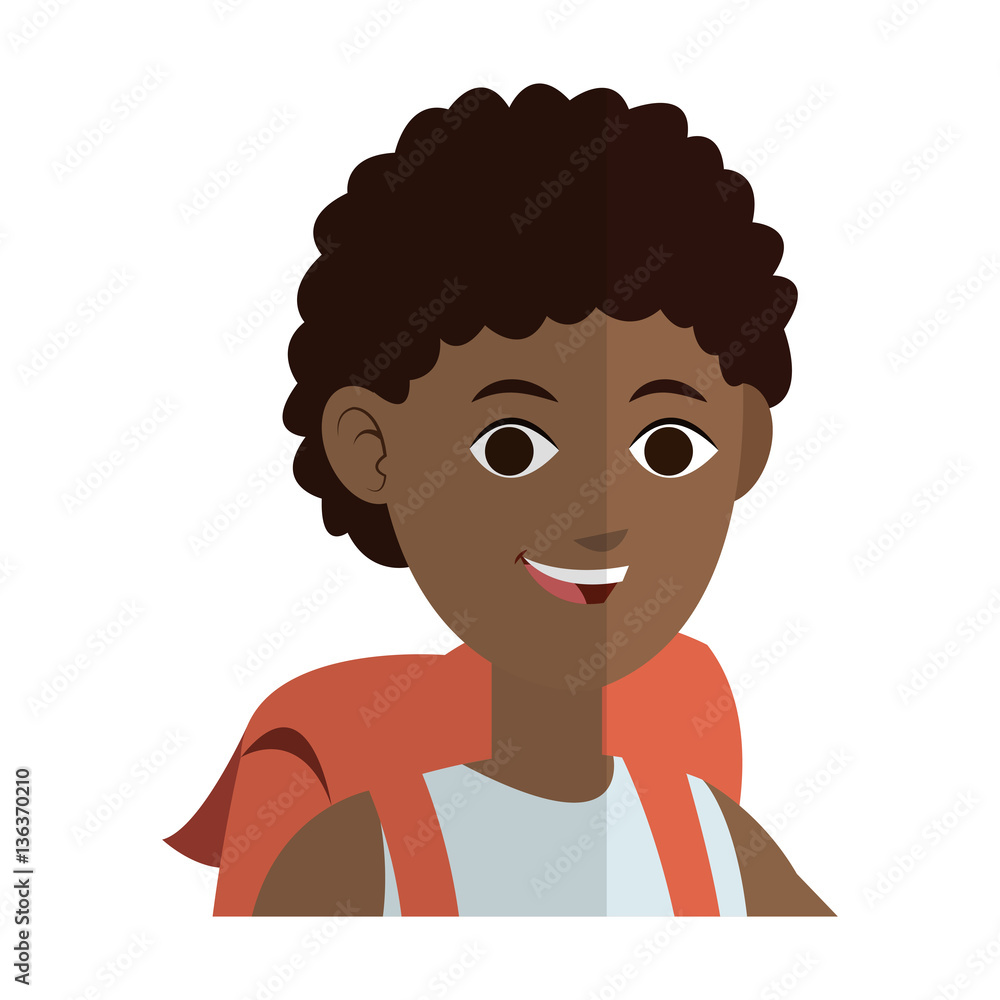 young guy cartoon icon over white background. colorful design. vector illustration young guy cartoon icon over white background. colorful design. vector illustration