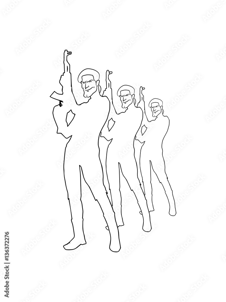 Fototapeta premium Protect guns killer