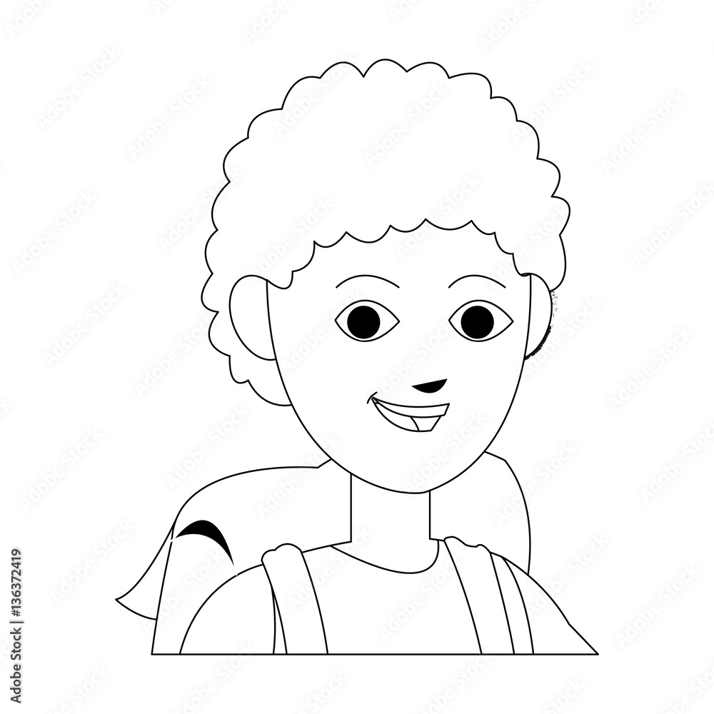 young guy cartoon icon over white background. vector illustration young guy cartoon icon over white background. vector illustration