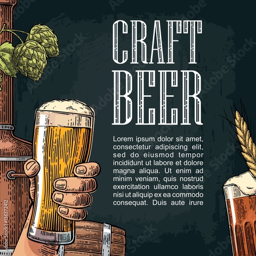 Set horizontal, vertical and square and posters for craft beer.