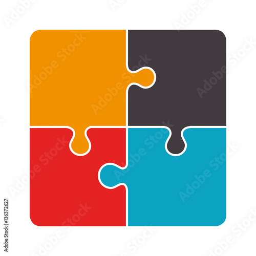 puzzle game pieces isolated icon vector illustration design