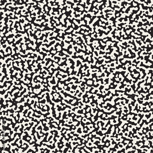 Retro Grungy Noise Texture. Vector Seamless Black and White Pattern