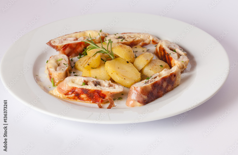 Chicken roulade with potatoes Chicken roulade with potatoes