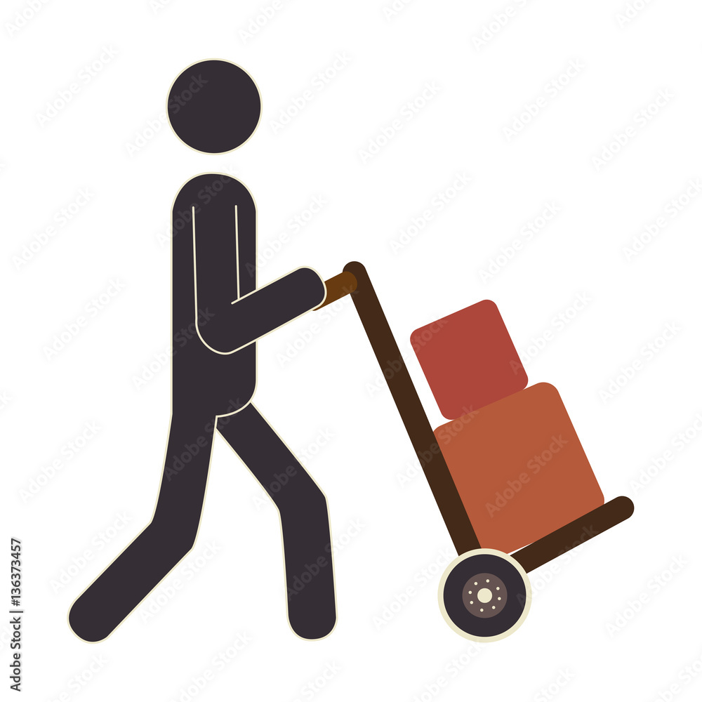 delivery worker service icon vector illustration design delivery worker service icon vector illustration design