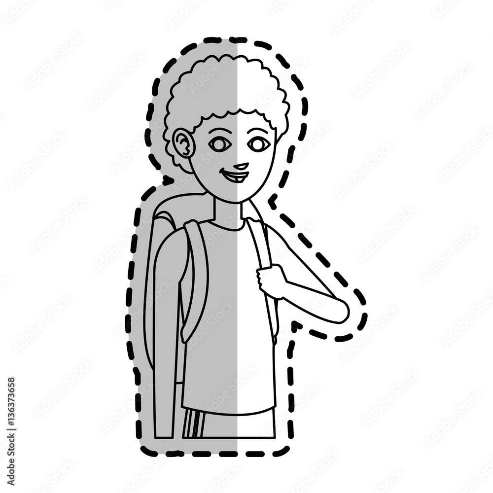 young guy cartoon icon over white background. vector illustration young guy cartoon icon over white background. vector illustration